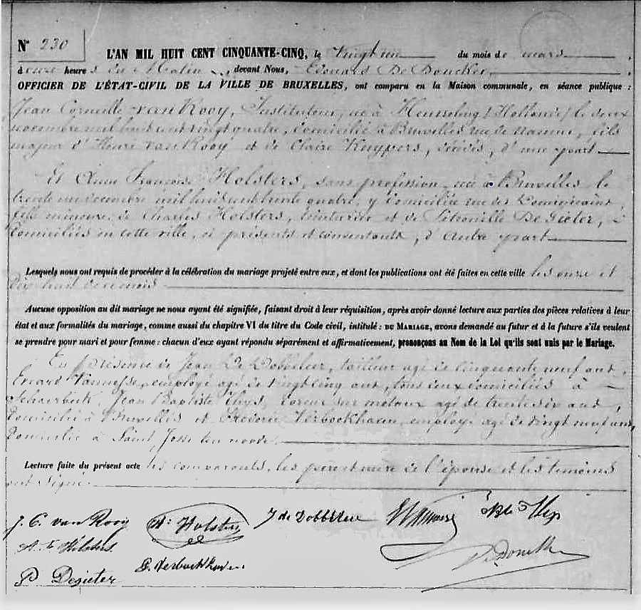 huwelik van Jean en Anne Holsters